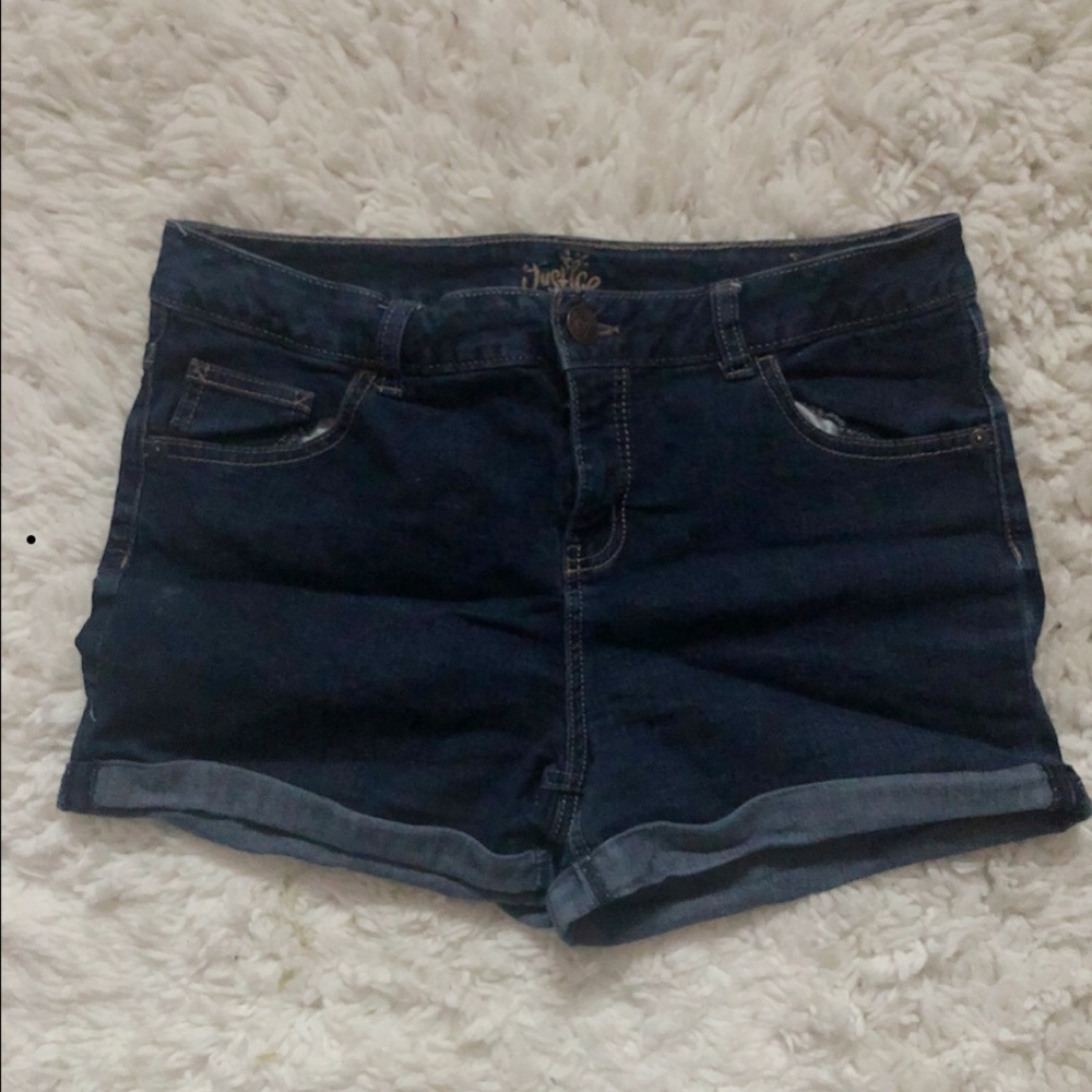 Dark Denim Justice Shorts